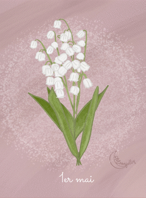 Bouquet de muguet sur fond doux